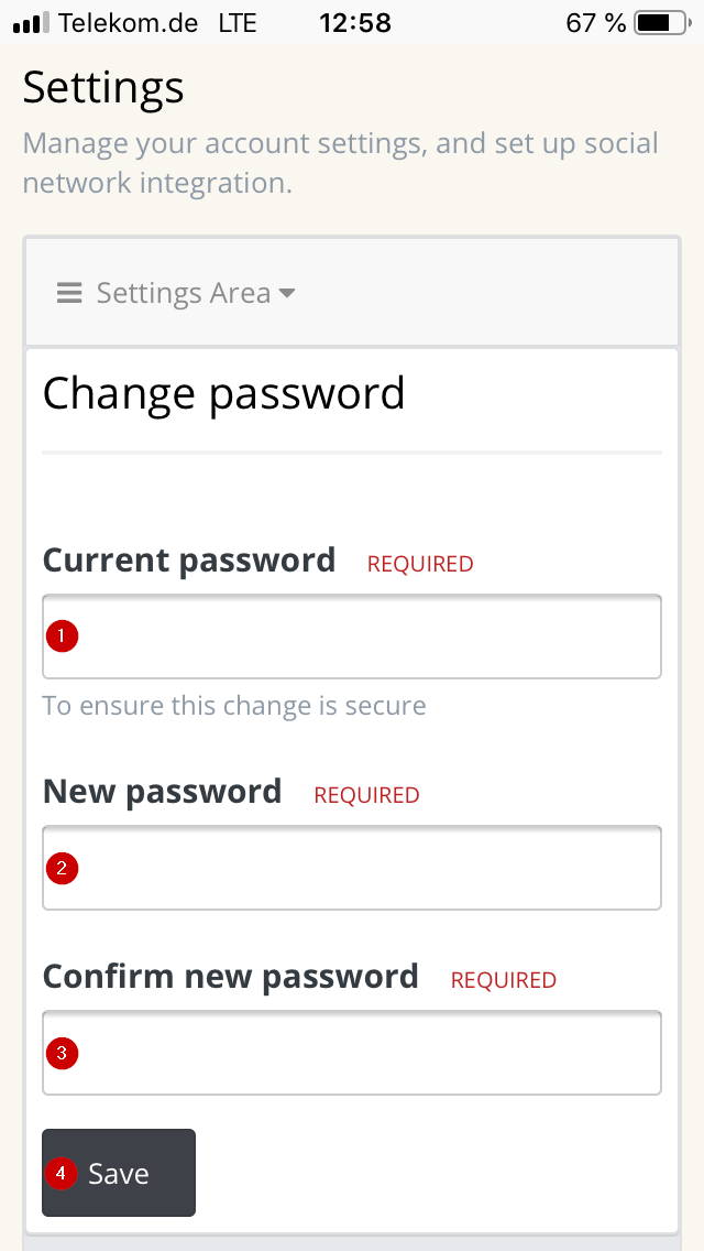 Mobile Password Change 5