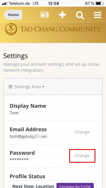Mobile Password Change 4